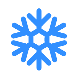 Snowflake icon for climate controlled mobile gym franchise